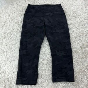 Lululemon Wunder Under Camo Crops Fold-Down